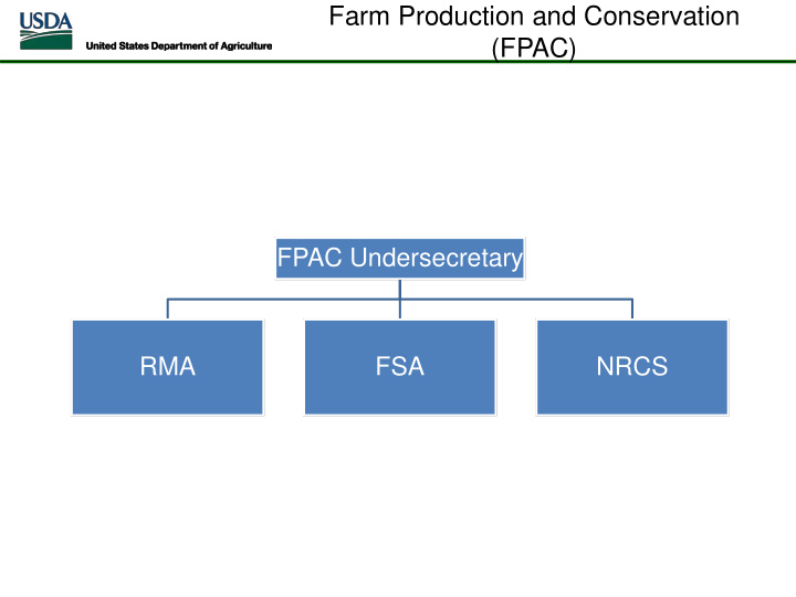 farm production and conservation fpac