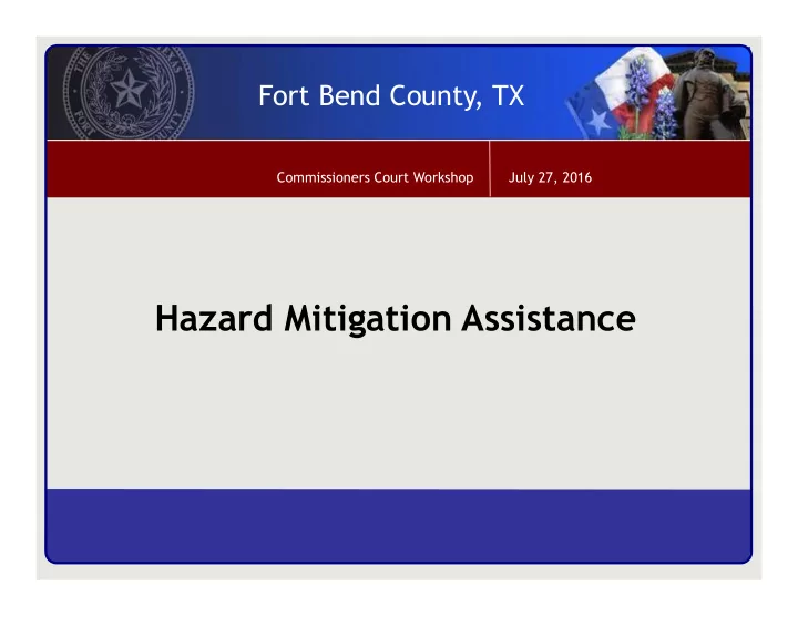 hazard mitigation assistance hazard mitigation assistance