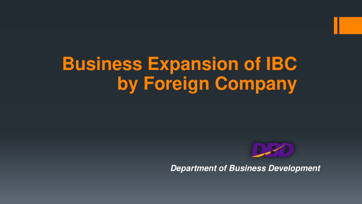 business expansion of ibc by foreign company
