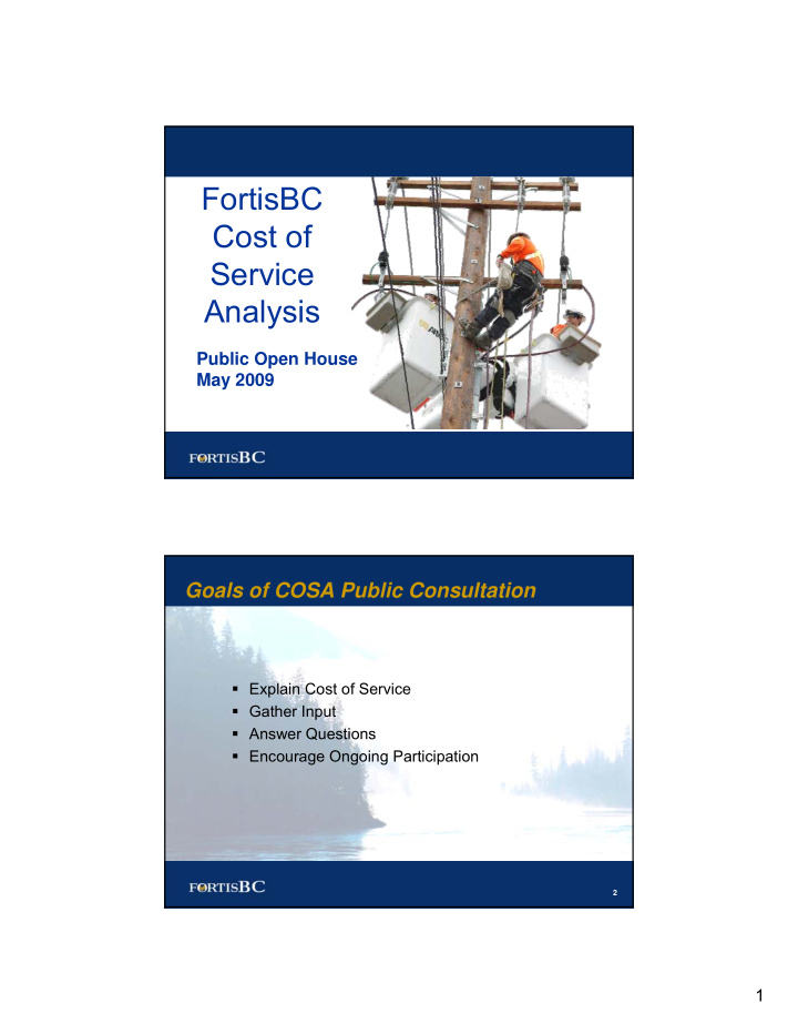 fortisbc cost of service analysis