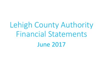 Financial Statements  June 2017  SUMMARY - MONTH  JUNE 2017  MONTH  Actual  Forecast  Budget  Prior