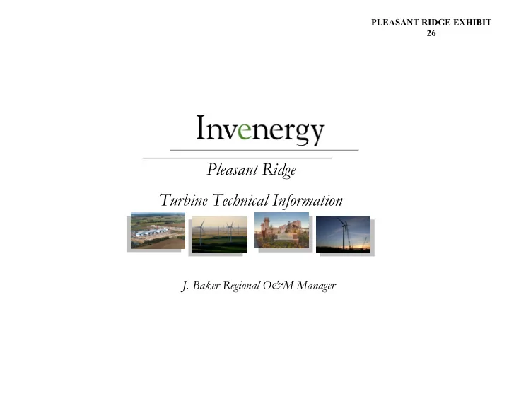 turbine technical information j baker regional o m