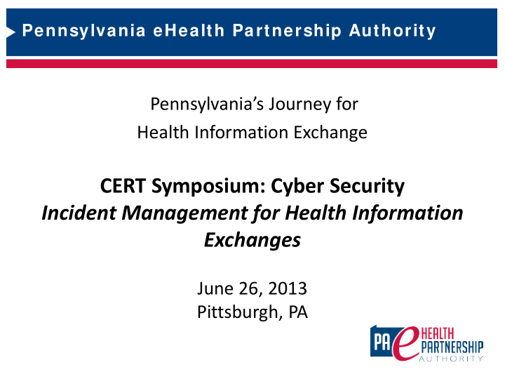 cert symposium cyber security incident management for
