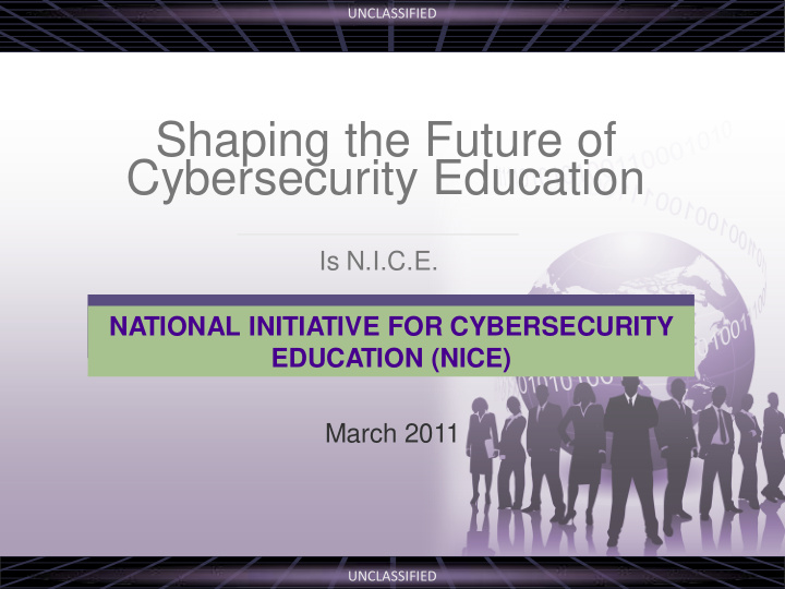 shaping the future of cybersecurity education