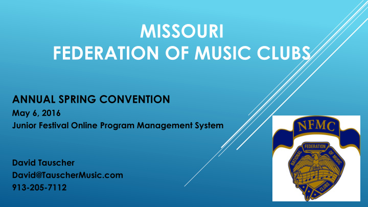 missouri federation of music clubs