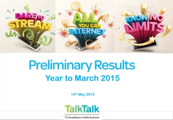 Year to March 2015 14 th May 2015  1  2  FY15 highlights  FY15-FY17 Financials  Update on Strategic