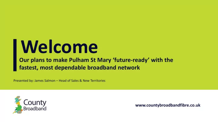 welcome