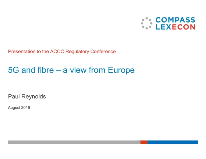 5g and fibre a view from europe