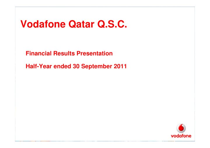 vodafone qatar q s c vodafone qatar q s c