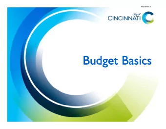B d  B d  Budget Basics  Budget Basics  B  B  Attachment 5  Introductions  Introductions