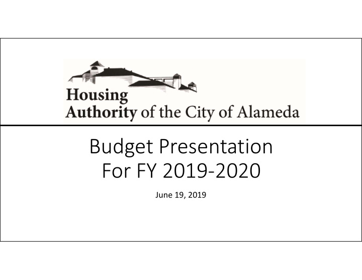 budget presentation for fy 2019 2020