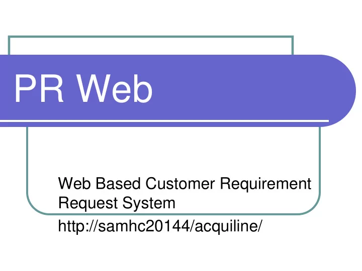 pr web
