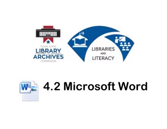 4.2 Microsoft Word Microsoft Word   is the word processing component of the  Microsoft Office