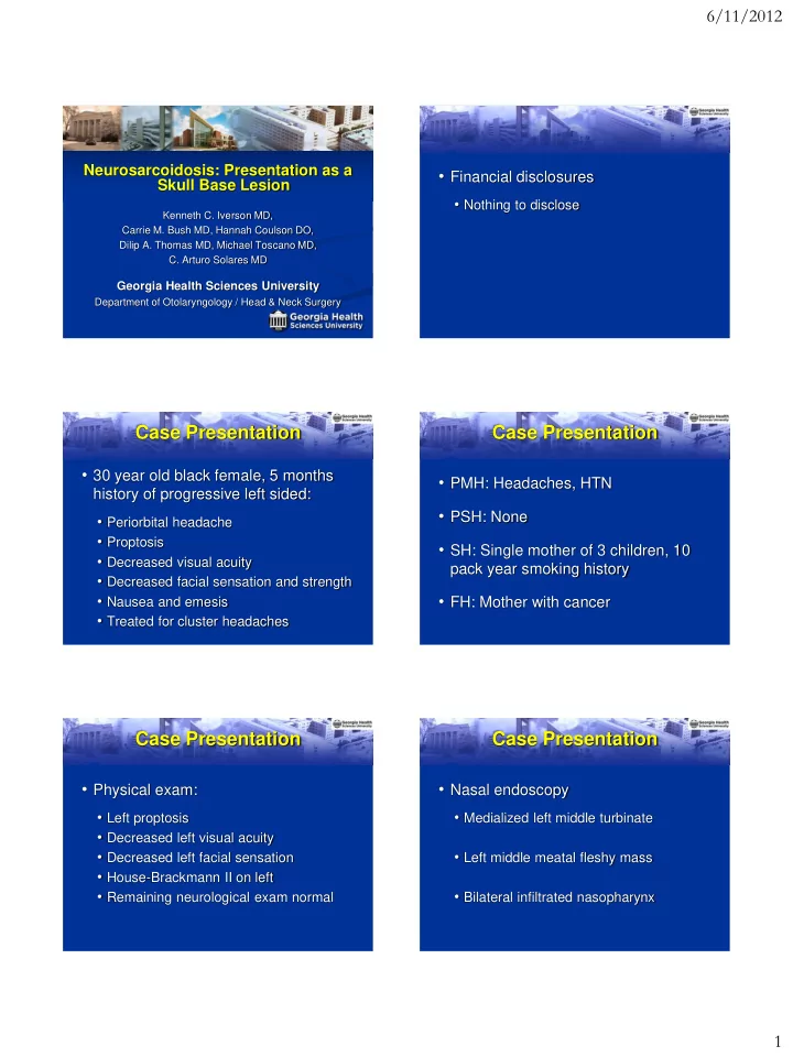 case presentation case presentation