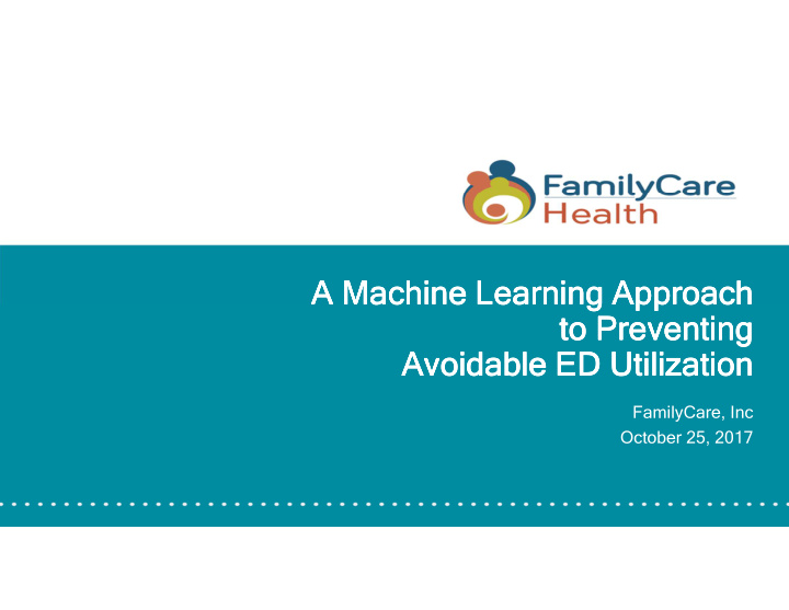 a machine learning approach a machine learning approach a