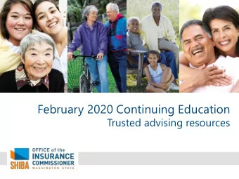 February 2020 Continuing Education  Trusted advising resources  Todays agenda  1.  Learning