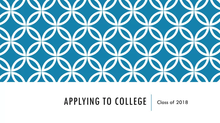 applying to college