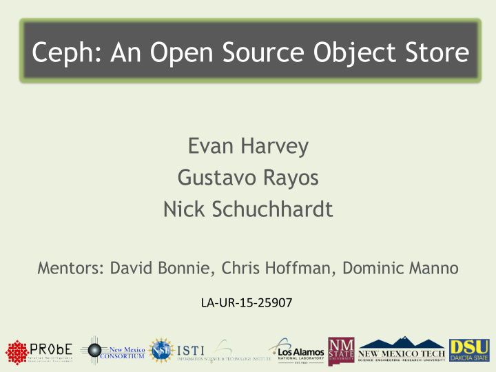 ceph an open source object store