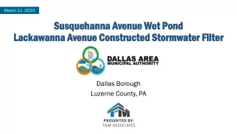 La  Lackaw  ckawanna  anna Avenue  venue Co  Constr  nstructed  ucted St  Stormw  ormwater  ater