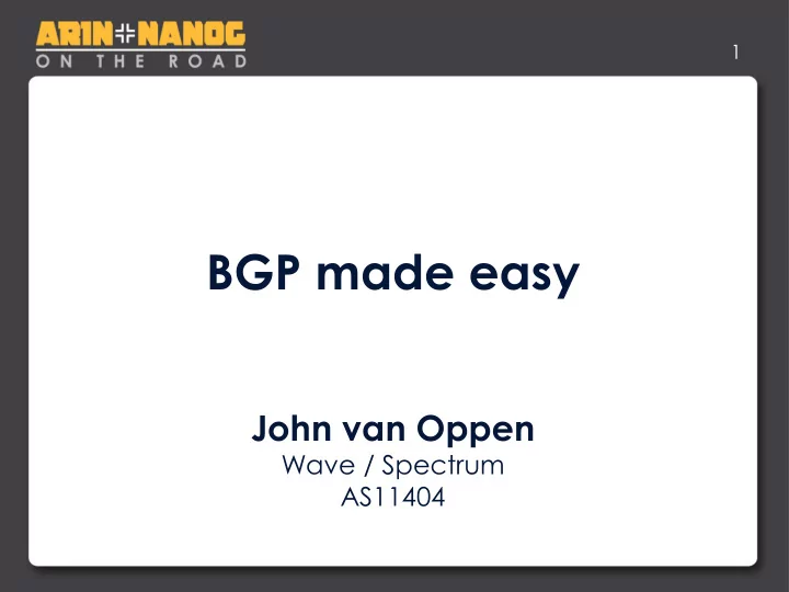 bgp made easy