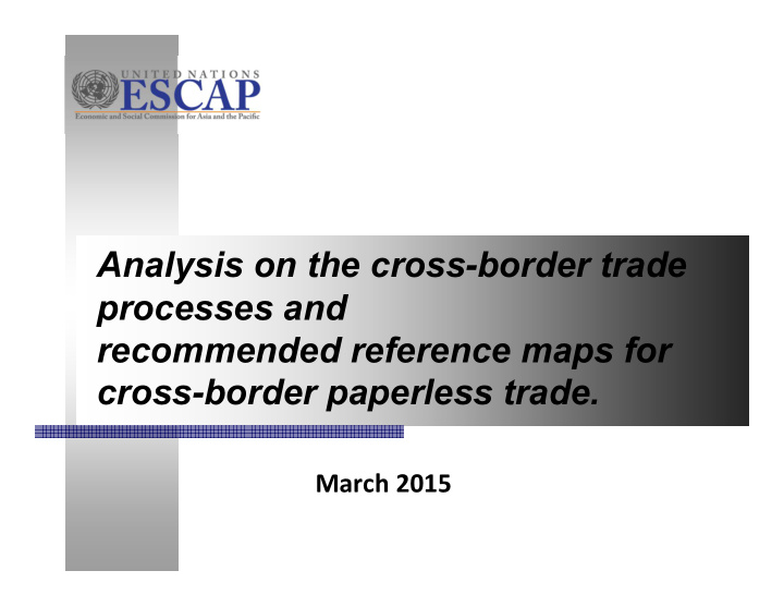 analysis on the cross border trade processes and