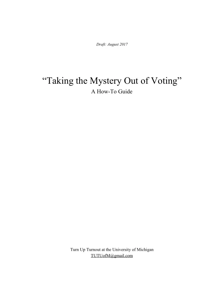 table of contents
