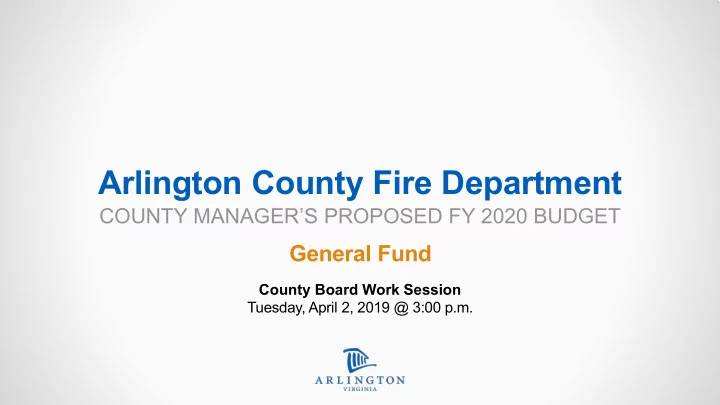arlington county fire department