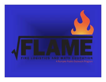 F I R E  L O G I S T I C S  A N D  M AT H  E D U C AT I O N  A Rumpke Public Outreach Program