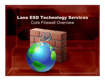 Lane ESD Technology Services  Core Firewall Overview  Districts Behind Firewall   Blachly