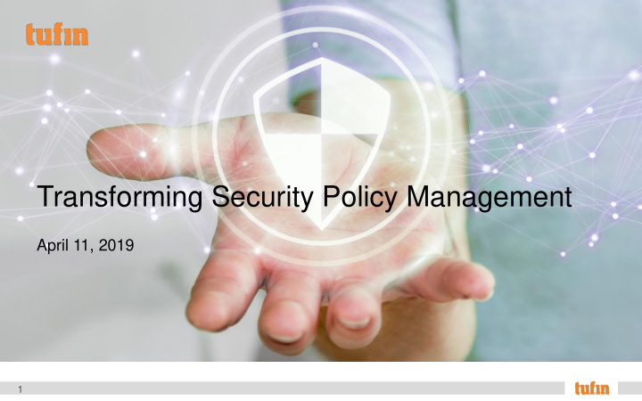 transforming security policy management