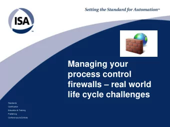 life cycle challenges  Standards  Certification  Education &amp; Training  Publishing Conferences