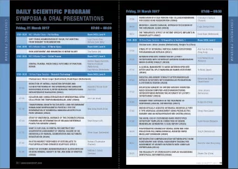 DAILY SCIENTIFIC PROGRAM  Friday, 31 March 2017                                           07:00