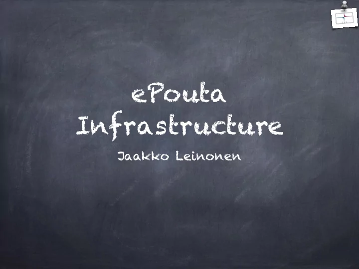 epouta infrastructure