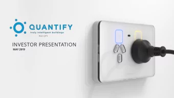 INVESTOR PRESENTATION  MAY 2019  DISCLAIMER  The information contained in this document (this