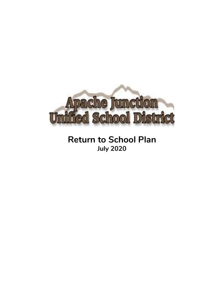 return to school plan