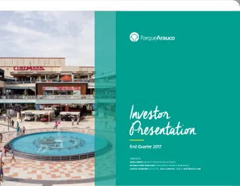 Investor  P  resentation Investor Presentation First Quarter 2017  First Quarter 2017  Parque