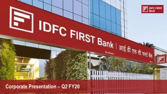 Corporate Presentation  Q2 FY20  Disclaimer  This presentation has been prepared by and is the