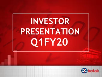 Q1FY20  Standalone Highlights Q1FY20  LOANS  NIM*  P  A  T  NET NPA ` 1,360 cr  4.49% ` 208,030 cr