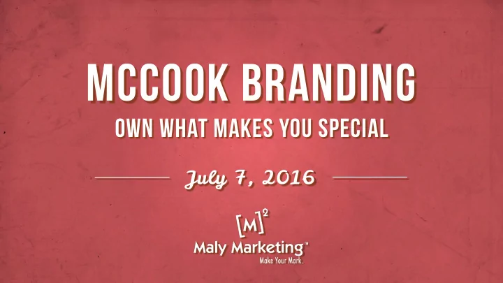 mccook branding