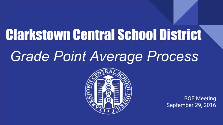grade point average process
