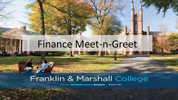 finance meet n greet overall goals for finance insurance