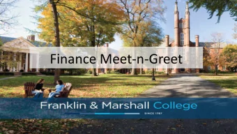 Finance Meet-n-Greet  Overall Goals for Finance, Insurance, Risk &amp; Compliance    Report,