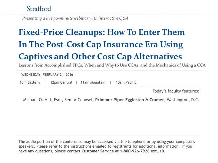 captives and other cost cap alternatives