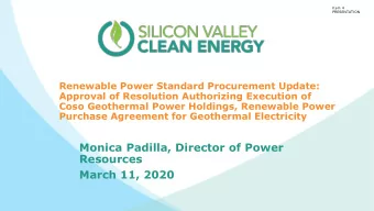 Request  Item 4  PRESENTATION  Adopt Resolution authorizing the CEO to execute in  substantial form