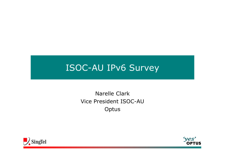 isoc au ipv6 survey
