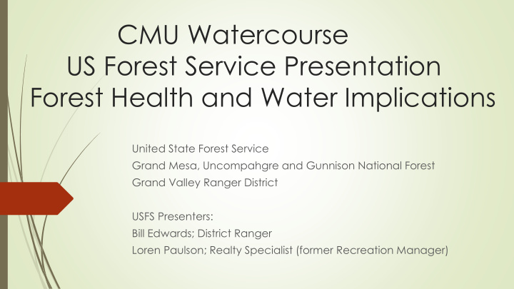 us forest service presentation
