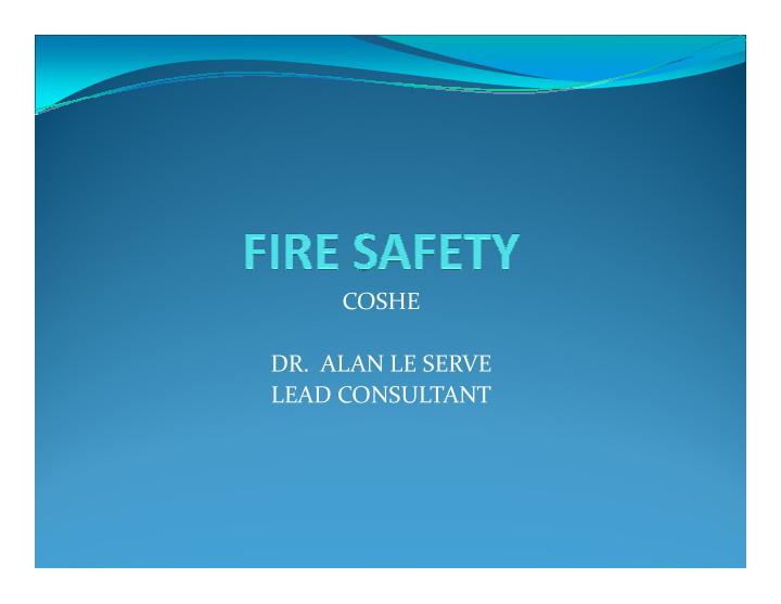 coshe coshe dr alan le serve lead consultant five steps