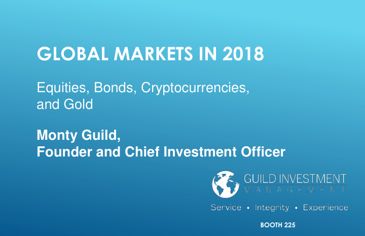 global markets in 2018