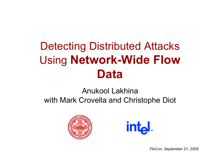 using network wide flow data