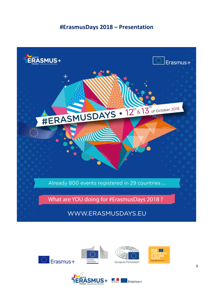 erasmusdays 2018 presentation